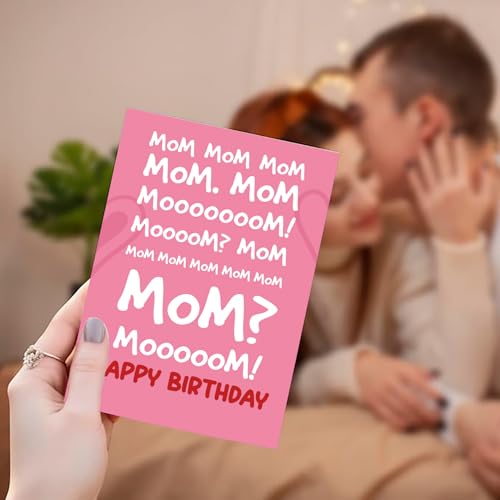 Funny Birthday Card for Mom Mother, Humorous Birthday Card Gift from Son Daughter. - color: #2