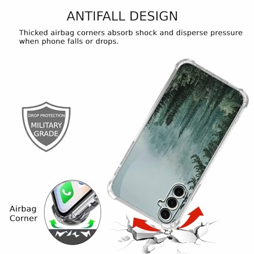 Woods Forest Landscape Case for Samsung Galaxy S26,Mist Forest Mountain Sunrise Sunset Pattern,Trendy Soft TPU Bumper Phone Cover,S26 - color: Woods Forest Landscape