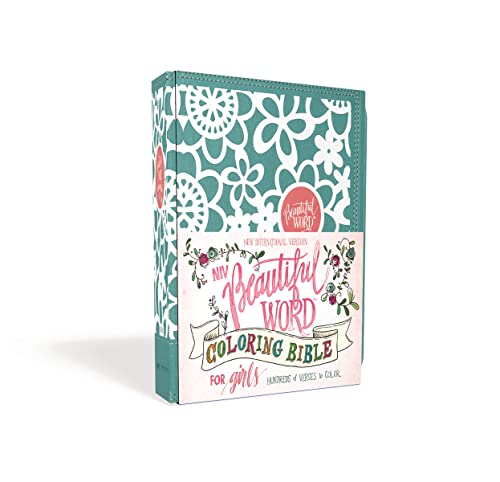 NIV, Beautiful Word Coloring Bible for Girls, Leathersoft over Board, Teal: Hundreds of Verses to Color