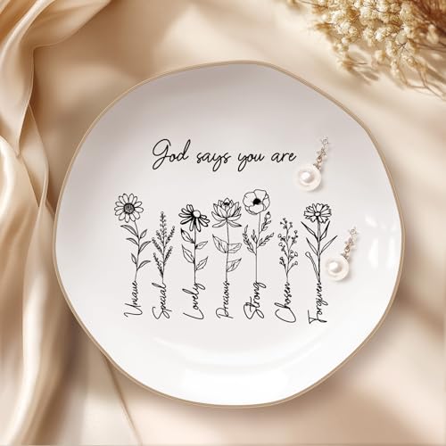 God Says You are – Ring Tray, Confirmation Gifts for Teen Girls - style: Inspirational-Heptagon