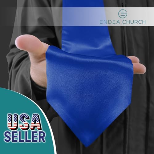 Premium Choir Traditional Stole - Solid Color - Satin - Unisex - color: Royal Blue