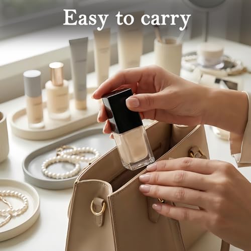 2Pcs 15ml/0.5oz Empty Clear Square Glass Emulsion Essence Bottle With Black Pump Head Cosmetic Foundation Travel Vials Containers Holder For Lotion Cleanser Essential Oils Liquids Body Cream