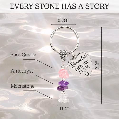 Crystal Keychain Gifts For Women, Friend, Coworker, Daughter, Mom, Faith - color: Thank You, Mom