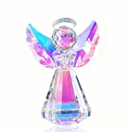 3'' Colorful Crystal Guardian Angel Figurine Christmas Angel Gift for Women - style: Colorful Angel