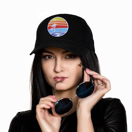 Embroidered Baseball Cap for Women Men Adjustable Baseball Hat Black Baseball Cap Trucker Hat - color: Palm Tree