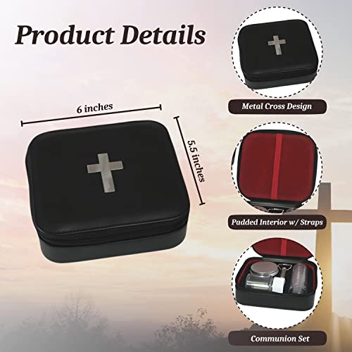 Swanson Christian Products Communion Set Includes 12 Reusable Communion Cups, 2oz. Bottle for Juice, Aluminum Tin for Communion Bread, and Metal Anointing Oil Vial