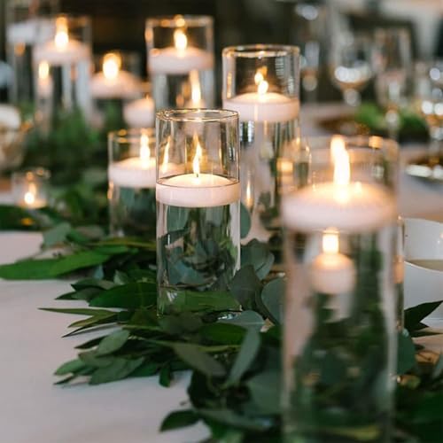 36 Packs 3-Inch unscented White Floating Candles - Ideal for Weddings, Pool Party, Holiday Centerpieces and Events - Odorless, Drip-Free, Long Lasting Burn Time - color: 36Pack-white floating
