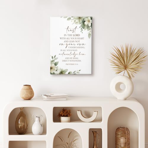 HIWX Christian Bible Verse Wall_Art Decor Framed Canvas Painting 11x14 - color: lord, size: 14"L x 11"W