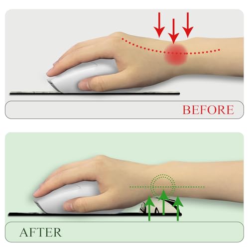 LIMKRIAN Goth Bat Ergonomic Mouse Pad with Gel Wrist Rest, 9.8 x 8.6 in - color: Gothic Bat