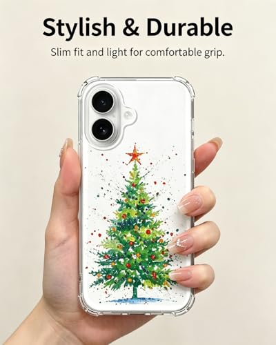 Watercolor Christmas Tree Case Compatible with iPhone 17 - color: Christmas Tree