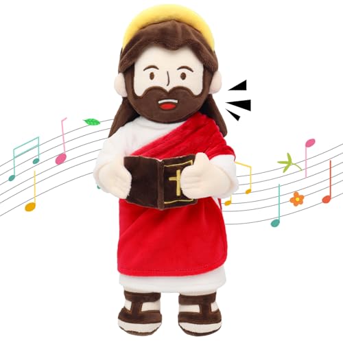 Yelakey Speaking Jesus Plush Doll 13.4", Religious Gift for Kids - color: Red