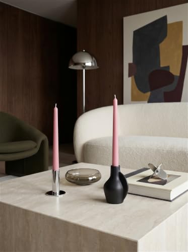 6 PK 10" Classic Taper Candles, Dusty Rose Pink, 7-8 Hours Long Burning, Unscented Tall Candlesticks - color: Dusty Rose Pink, size: 6PK
