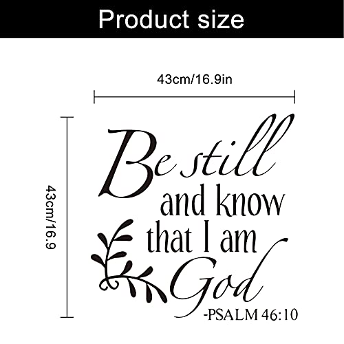 Be Still and Know that I am God Psalm 46:10 Bible Verse Wall Decal
