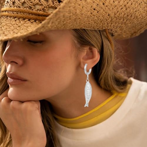 Fish Earrings for Women - color: Silver