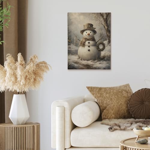 XINCEYWJ Rustic Cottagecore Christmas Snowman Wall Art Decor 11x14 Inches - color: snowman-3, size: 11x14in