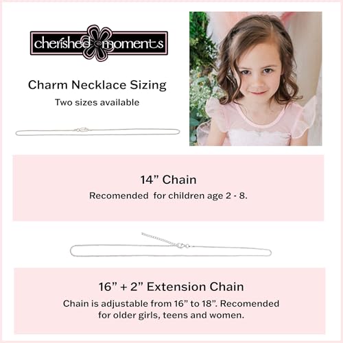Cherished Moments Heart Necklace, .925 Sterling Silver or 14K Gold-Plated - color: Silver-Heart (16-18 inch)