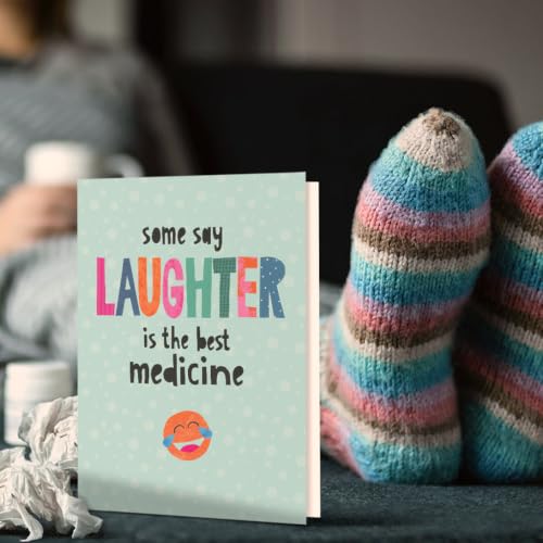 Tree-Free Greetings - Funny Get Well Card - Laughter Is the Best Medicine - color: Laughter Medicine