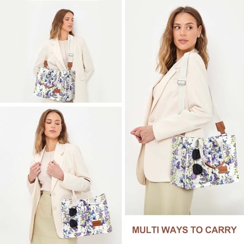 LHMTQVK Canvas Tote Bag for Women, Work & Bible Study Handbag - color: Butterfly