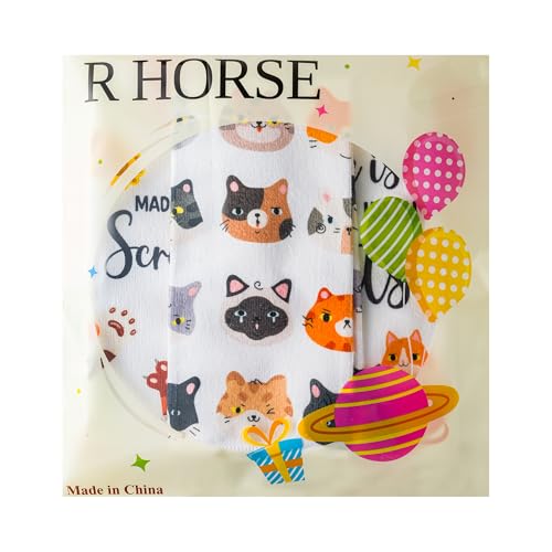 R HORSE 5Pcs Funny Cat Kitchen Towel Funny Saying Dish Towel Cat Lover Gift - color: Cat