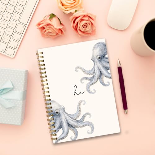 Cute Animal Octopus Spiral Journal Notebook Gift for Women Teen Girls - color: Octopus