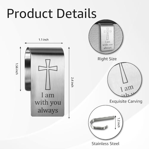 Catholic Car Visor Clip, Religious Visor Accessory for Men Women - color: Sliver13