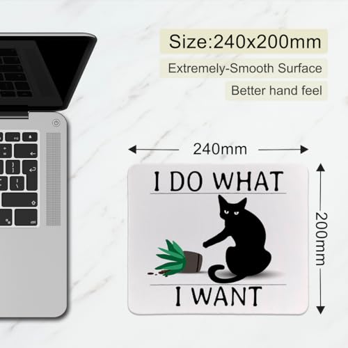 hold fizz Funny Cat Mouse Pad, Small Cute Cat Desk Accessories Mouse Pad, Mouse Mat Square Non-Slip Rubber Base Gaming Mousepad for Desk Computer Laptop Office, 9.5x7.9 Inch - color: Funny Cat