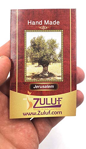 Zuluf Olive Wood Nativity Scene 6.5" - Large Abstract Hand Carved Holy Family with Bethlehem Star Christmas Decor HOF056