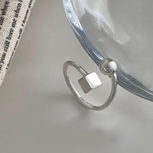 Handmade Rings 925 Sterling Silver Band Ring Adjustable Open Knuckle Rings Thumb Ring Statement Rings for Women Minimalist Jewelry - color: Pattern 7