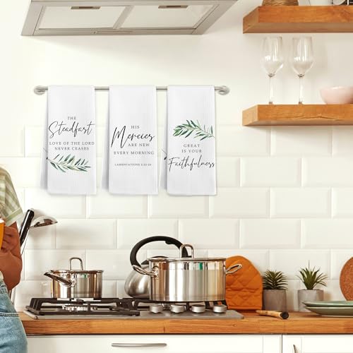 Christian Easter Kitchen Towels, Bible Verse Hand Towels Set of 3, Religious Scripture Hand Dish Tea Towel for Kitchen Bathroom Decor, Christian Gifts for Women Men, 16x24 Inch - color: Christ