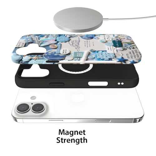 Case for iPhone 16 Plus,Christian Cross Wave Bible Verse Collage Phone Case,Trendy Glossy Magsafe Silicone Shockproof Cover for Girl Women - color: Christian Cross Wave Bible Verse Collage, size: iPhone 16 Plus