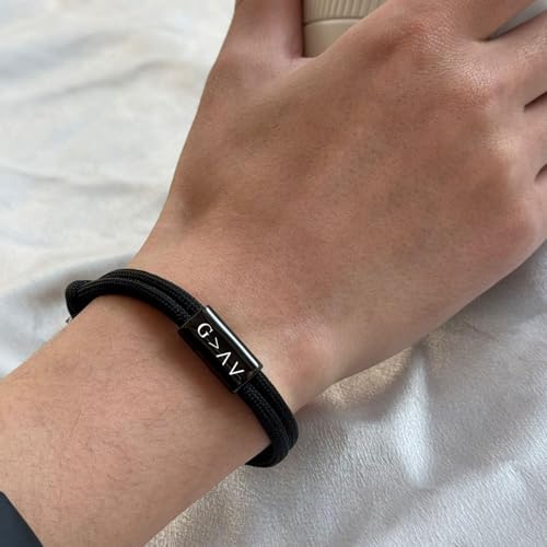 Bible Verse Bracelets for Men Women I am Second Bracelet God is Greater than the Highs and Lows Wristbands Inspirational Faith Christian Gifts Religious Jewelry for Birthday Christmas Stocking Suffers