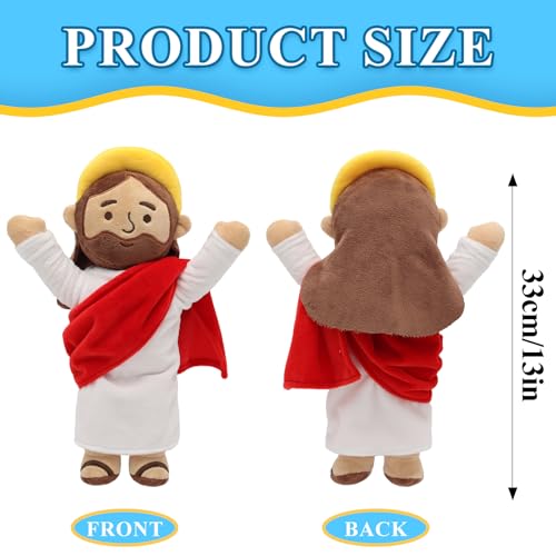 Yelakey 13-Inch Jesus Plush, Soft Jesus Doll, Christian Gift for Kids - color: Brownred