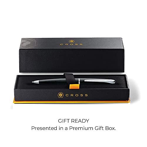 Cross ATX Basalt Black Ballpoint Pen, Medium Point, Black Ink - color: Basalt Black