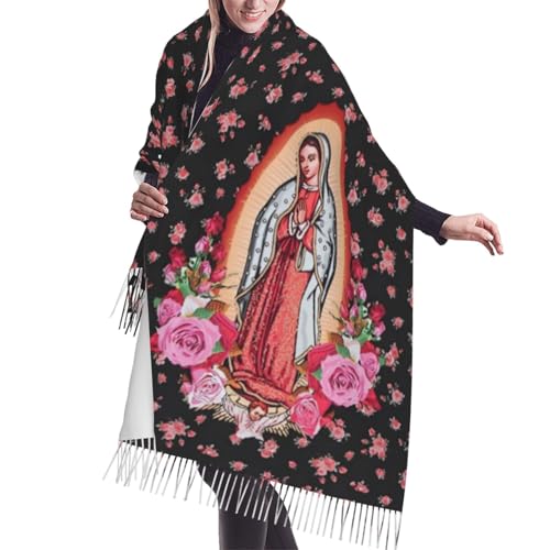 Prayer Shawls and Wraps for Women, Jesus Christian Gifts Bible Scarf Super Soft Fashion Shawl With Tassel - color: Color6