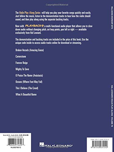Hillsong Worship Hits - Violin Play-Along Volume 77 | Violin Solo Sheet Music with Online Audio Backing Tracks | Contemporary Christian Worship Songs ... (Hal Leonard Violin Play-along, 78)