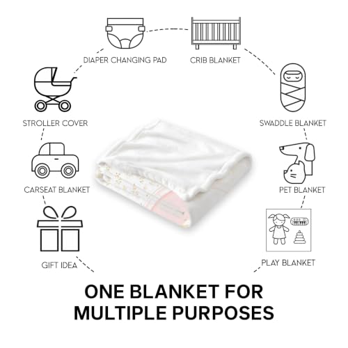 Personalized Goose Baby Blanket, Floral Nursery Throw Gift - color: #Ver6