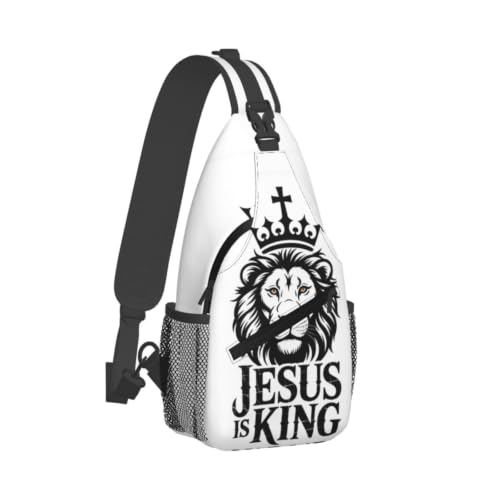 Jesus Crossbody Sling Bag For Women Men Fashion Jesus Is King Chest Bag Shoulder Sling Backpack Daypack For Sport Travel Hiking - color: Jesus is King 2