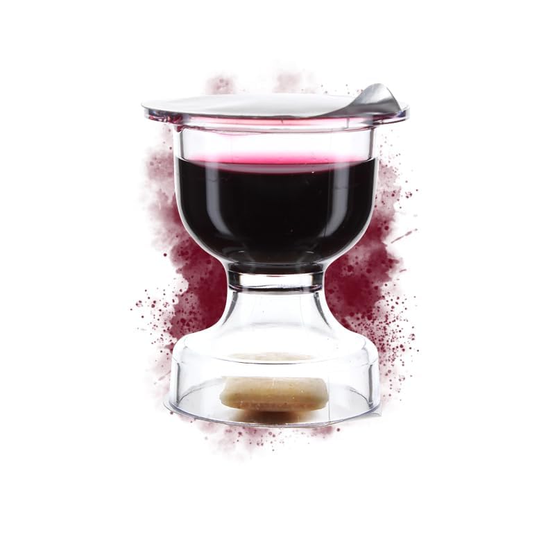 Chalice Prefilled Communion Cups 1200 Count | Concord Grape Juice & Bread | Elegant, Easy-Open, Tray & Seatback Compatible - size: 1,200 - Box
