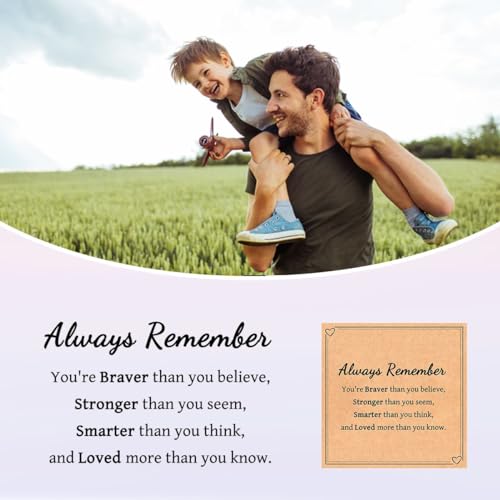 Leyung Cross Bracelet Gifts for Boys, Easter Basket Stuffers Baptism Gifts - color: Boy Gifts-Always remember...