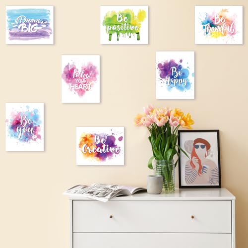Outus Set of 9 Watercolor Inspirational Wall Art Prints
