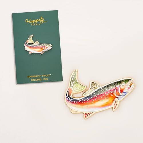 Rainbow Trout Enamel Pin, Fishing Pin, Trout Lapel Pin, Fishing Gift for Lake Lovers, River Lover Gift, Nature-Inspired Fish Pin, Outdoor Enthusiast Accessories, Lake Life Accessories