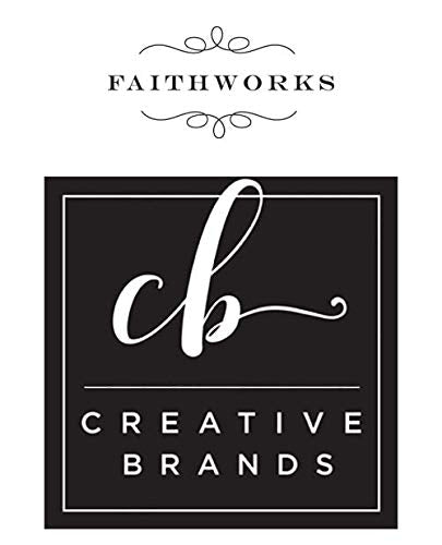 Creative Brands Faithworks - Whitewashed Wood Cross, 8 x 14-Inch, Carved Floral - Standing
