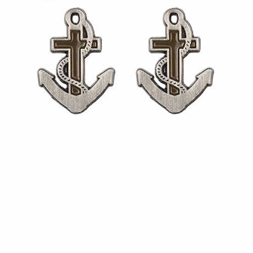 Hope Anchor Mariner's Cross Lapel Pins (2 Pins) Christian