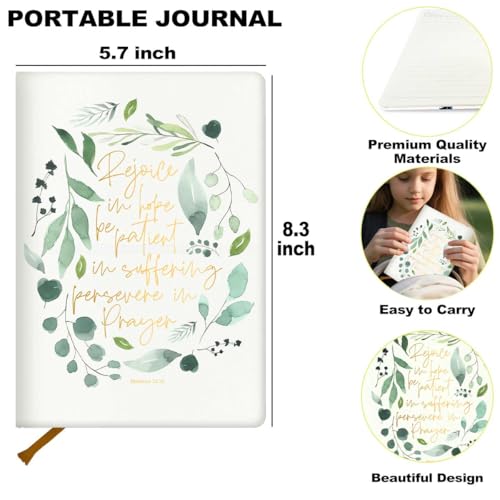 Green Bible Verse Notebook Inspirational Journal Notebook for Women Men - color: Multi 1294
