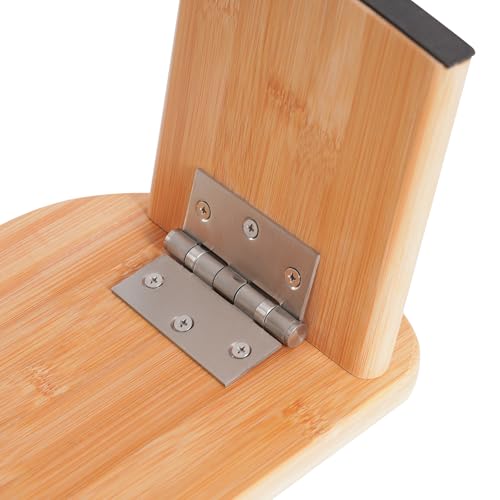 Meditation Bench, Portable Bamboo Meditation Bench Ergonomic Meditation Stool Comfortable Folding Kneeling Meditation Bench with Meditation Cushion for Longer Meditation (Gray) - color: Grey