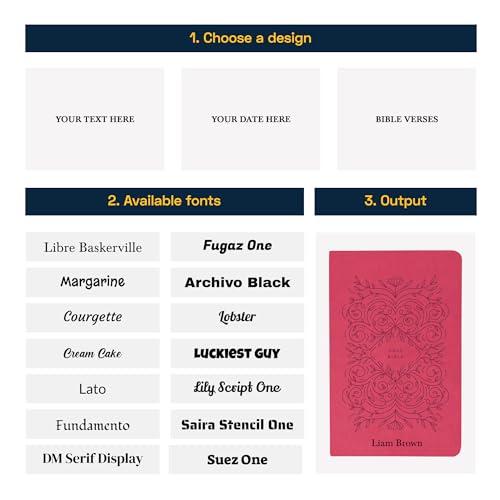 Personalized NLT Medium Print Bible for Women, Name Engraved, Standard Size - color: Pink