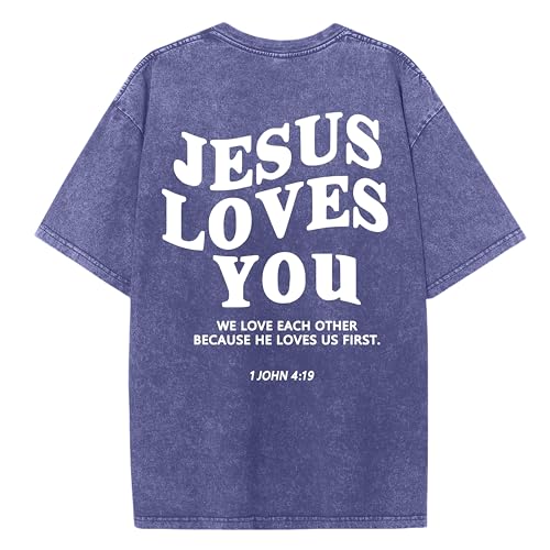 Christian Believer Faith God Religious T-Shirt Jesus Shirts for Women Men - color: Royal Blueb, size: XX-Large