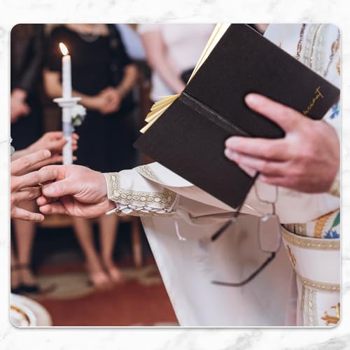 Engrowtic Wedding Officiant Book with Pen 5.25x8.25,Black,Classic - color: Black, style: Classic