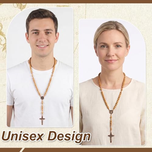 Handmade Wooden Catholic Rosaries, Wood Christian Prayer Beads Rosary, Black Rosary Beads Catholic for Men Women - color: Rosary#1#2