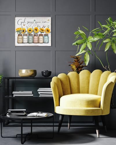 Inspirational Bible Verse Wall Art Christian Poster Decor12" x 15" - color: Sunflower, size: 15"L x 12"W